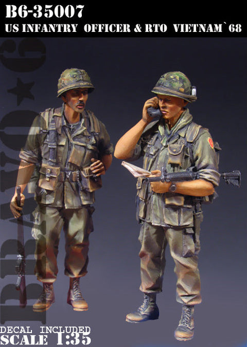 ブラボー6 35007 1/35 アメリカ 歩兵将校と無線手ベトナム'68(2体セット)