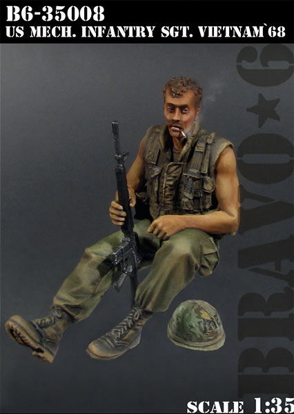 ブラボー6 35008 1/35 アメリカ 機械化部隊兵士(1)軍曹ベトナム'68