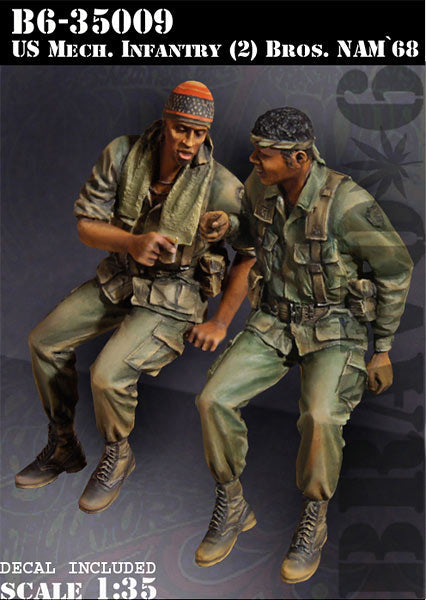 ブラボー6 35009 1/35 アメリカ 機械化部隊兵士(2) ベトナム'68(2体セット)