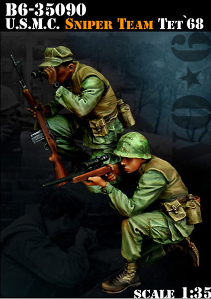 ブラボー6 35090 1/35 アメリカ海兵隊 狙撃手チーム テト攻勢'68(2体セット)