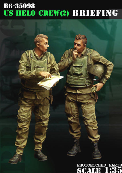 ブラボー6 35098 1/35 アメリカ ヘリクルー(2)ブリーフィング(2体セット)