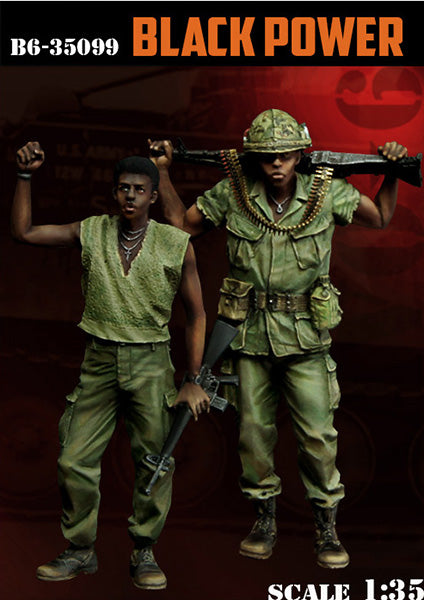 ブラボー6 35099 1/35 アメリカ 黒人兵セット「ブラックパワー」(2体セット)