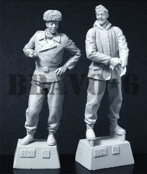 ブラボー6 35106 1/35 防寒服のドイツ戦車兵(2体セット)