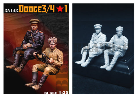 ブラボー6 35143 1/35 WWIIロシア RKKA ダッジ3/4トラック搭乗員(1)