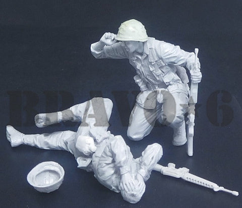 ブラボー6 35323 1/35 アメリカ軍「 衛生兵を!」負傷した歩兵と助けを呼ぶ兵士