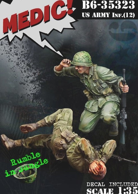 ブラボー6 35323 1/35 アメリカ軍「 衛生兵を!」負傷した歩兵と助けを呼ぶ兵士