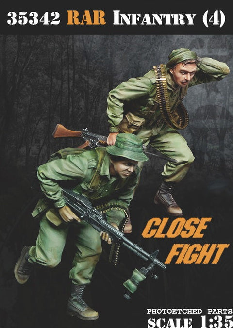 ブラボー6 35342 1/35 ベトナム戦争 オーストラリア陸軍 RAR歩兵(4)火点移動する機関銃チームRAR歩兵(4)