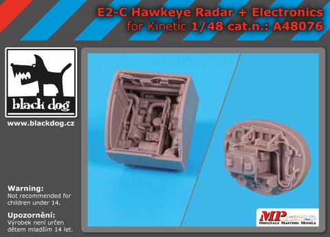 ブラックドッグ A48076 1/48 E-2 C ホークアイ レーダー+電子機器(キネクト用)