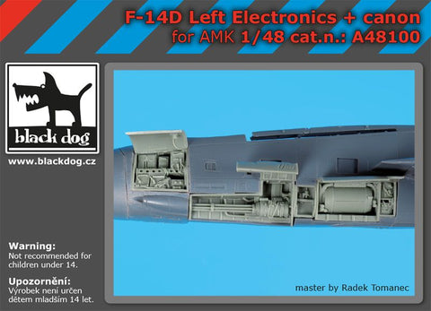 ブラックドッグ A48100 1/48 F-14 D 電子機器 (レフト)+ カノン砲 (AMK用)