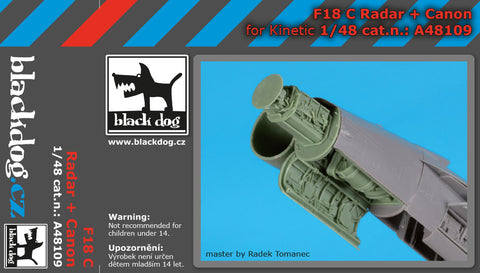 ブラックドッグ A48109 1/48 F-18 C レーダー+機関砲 (キネティック用)