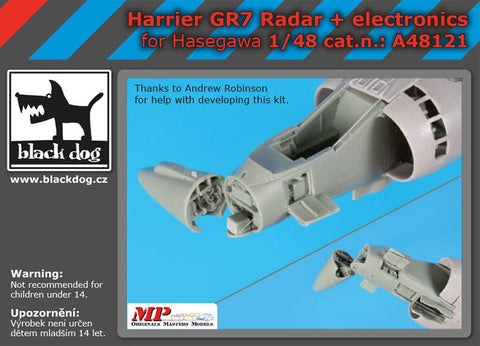 ブラックドッグ A48121 1/48 ハリアー GR 7 レーダー+電子機器 (ハセガワ用)