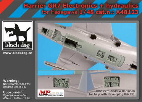 ブラックドッグ A48123 1/48 ハリアー GR 7 電子機器+油圧機器(ハセガワ用)