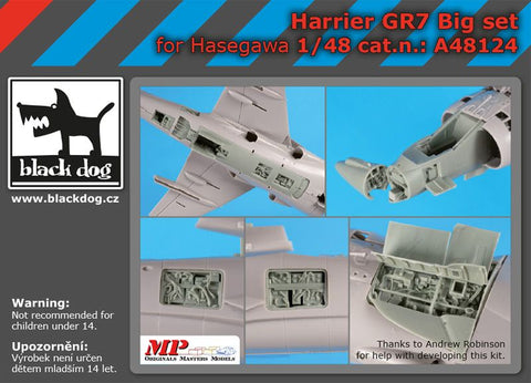 ブラックドッグ A48124 1/48 ハリアー GR 7 ビッグセット(ハセガワ用)