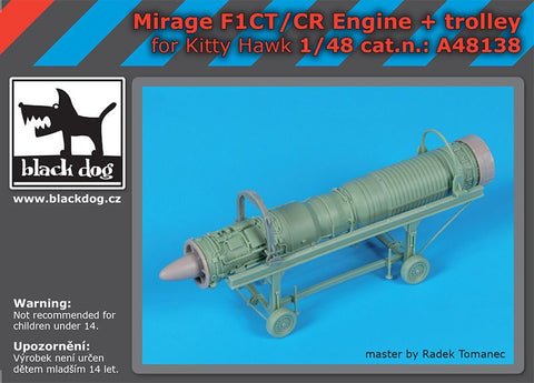 ブラックドッグ A48138 1/48 ミラージュ F1CT/CR エンジン+トロリー (キティホーク用)