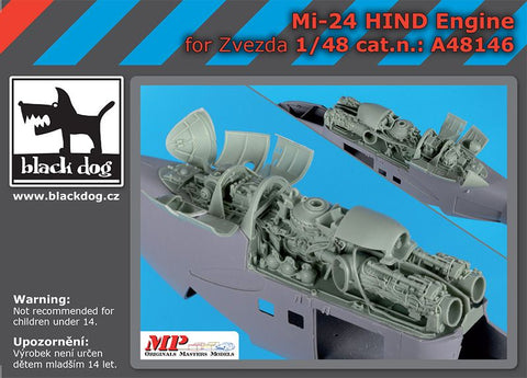 ブラックドッグ A48146 1/48 Mi-24 ハインド エンジン (ズベズダ用)