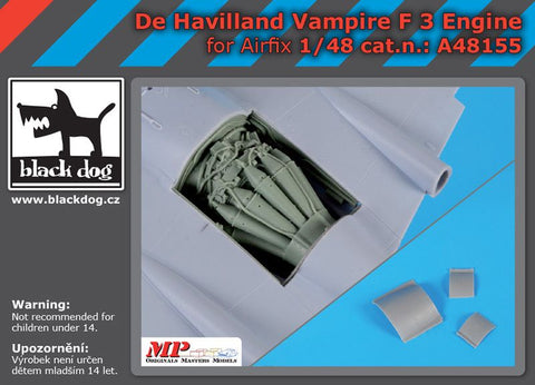 ブラックドッグ A48155 1/48 デ・ハビランド バンパイア F 3 エンジン(エアフィックス用)
