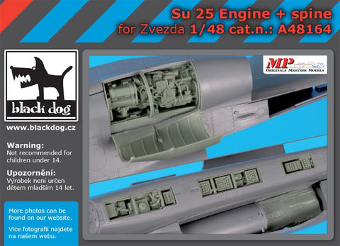 ブラックドッグ A48164 1/48 SU-25 エンジン+スパイン(ズベズダ用)
