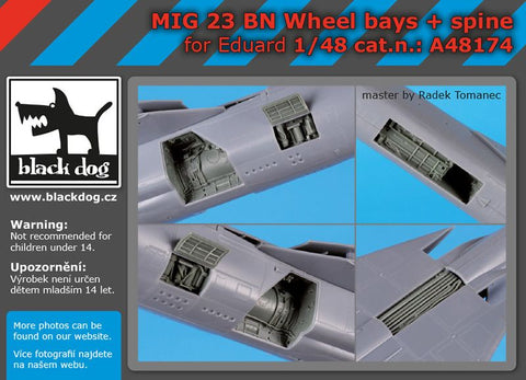 ブラックドッグ A48174 1/48 Mig 23 BN ホイールベイ+スパイン(エデュアルド用)