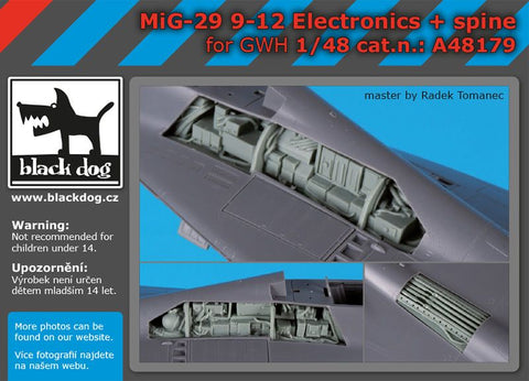 ブラックドッグ A48179 1/48 ミグ-29 9-12 電子機器+スパイン (G.W.H用)
