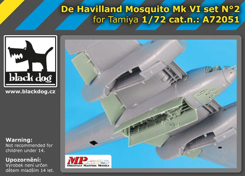 ブラックドッグ A72051 1/72 デ・ハビランド・モスキート マーク VI セット No.2 (タミヤ用)