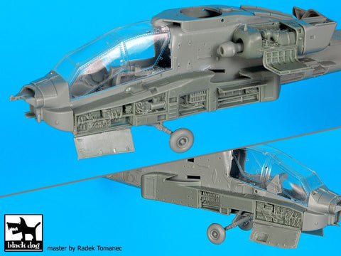 ブラックドッグ A72079 1/72 AH-64 D フロント 電子部品 + エンジン (アカデミー用)