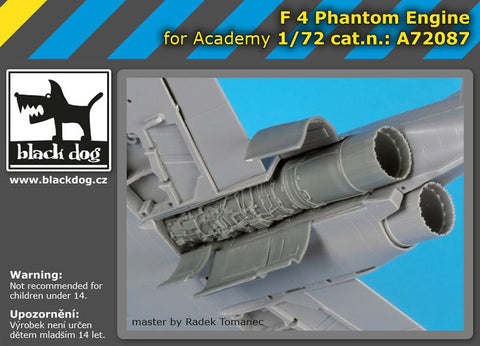 ブラックドッグ A72087 1/72 F-4 ファントム エンジン (アカデミー用)