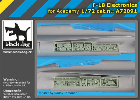ブラックドッグ A72091 1/72 F-18 電子機器 (アカデミー用)