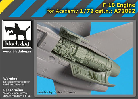 ブラックドッグ A72092 1/72 F-18 エンジン (アカデミー用)
