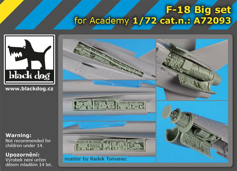 ブラックドッグ A72093 1/72 F-18 ビッグセット (アカデミー用)