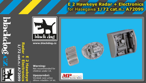ブラックドッグ A72099 1/72 E-2 ホークアイ レーダー+電子機器 (ハセガワ用)