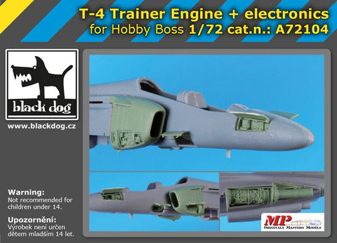 ブラックドッグ A72104 1/72 T-4 (練習機) エンジン+電子機器 (ホビーボス用)