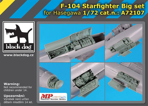 ブラックドッグ A72107 1/72 F-104 スターファイター ビッグセット (ハセガワ用)