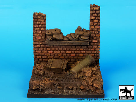 ブラックドッグ D35014 1/35 サンドバッグを積んだ壁 ベース