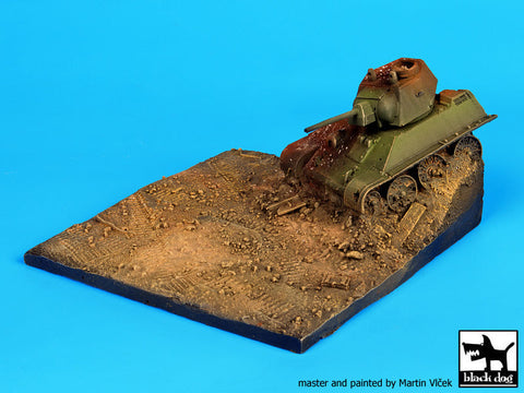 ブラックドッグ D72004 1/72 破壊されたT34 ベース