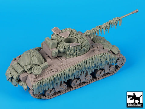 ブラックドッグ T35138 1/35 イギリス シャーマンファイアフライ 麻布テープ・カモフラージュネット No.2