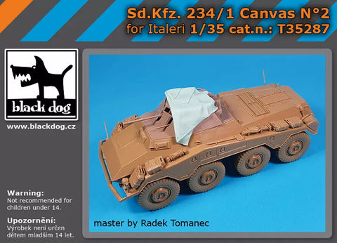 ブラックドッグ T35287 1/35 Sd.Kfz. 234/1 キャンバス No.2 (イタレリ用)