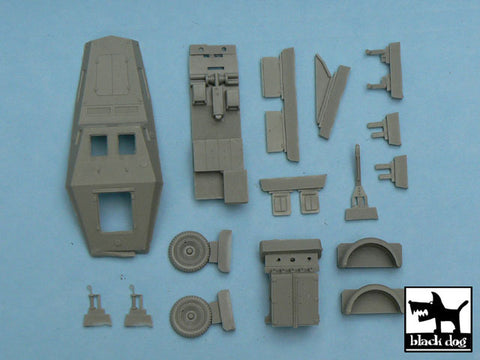 ブラックドッグ T48009 1/48 ドイツ Sd.Kfz252軽装甲付弾薬トラック+Sd.Anh.32トレーラー 改造セット