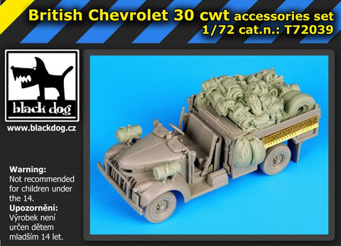 ブラックドッグ T72039 1/72 ブリティッシュ シボレー 30CWT アクセサリーセット ( ドラゴン用)