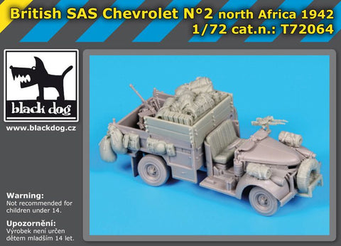 ブラックドッグ T72064 1/72 ブリティッシュ SAS シボレー No.2 ノースアフリカ 1942 ( ドラゴン用)