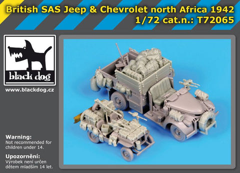 ブラックドッグ T72065 1/72 ブリティッシュ SAS ジープ - シボレー SAS ( ドラゴン用)