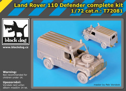ブラックドッグ T72081 1/72 ランドローバー 110 ディフェンダー コンプリートキット