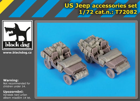 ブラックドッグ T72082 1/72 アメリカ軍 ジープ アクセサリーセット ( ドラゴン用)