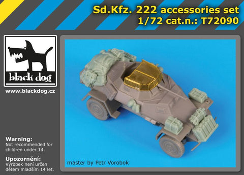 ブラックドッグ T72090 1/72 Sd.Kfz 222 アクセサリーセット ( ドラゴン用)