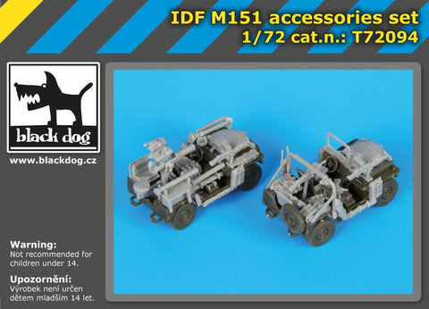 ブラックドッグ T72094 1/72 イスラエル国防軍 M-151 アクセサリーセット ( S -model用)