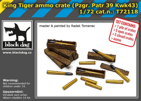 ブラックドッグ T72118 1/72 キングタイガー用弾薬箱