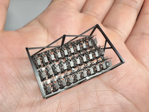 MUYIモデル XZ350010 1/350 九六式25mm機銃(防盾付き) 超精密3Dプリントキット(28パーツ)
