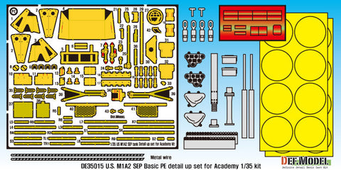 DEFモデル DE35015 1/35 M1A2 SEP エイブラムス ベーシックエッチングパーツセット (アカデミー用)