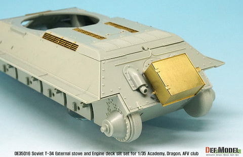 DEFモデル DE35016 1/35 T-34 外付けストーブ・エンジンデッキスリットセット(アカデミー/ドラゴン用)