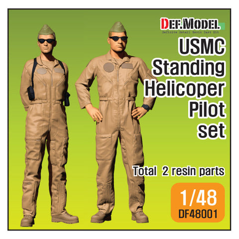 DEFモデル DF48001 1/48 アメリカ海兵隊 ヘリコプターパイロットセット(2体)