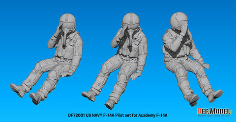 DEFモデル DF72001 1/72 アメリカ海軍 F-14A パイロットセット(2体)(アカデミー用)